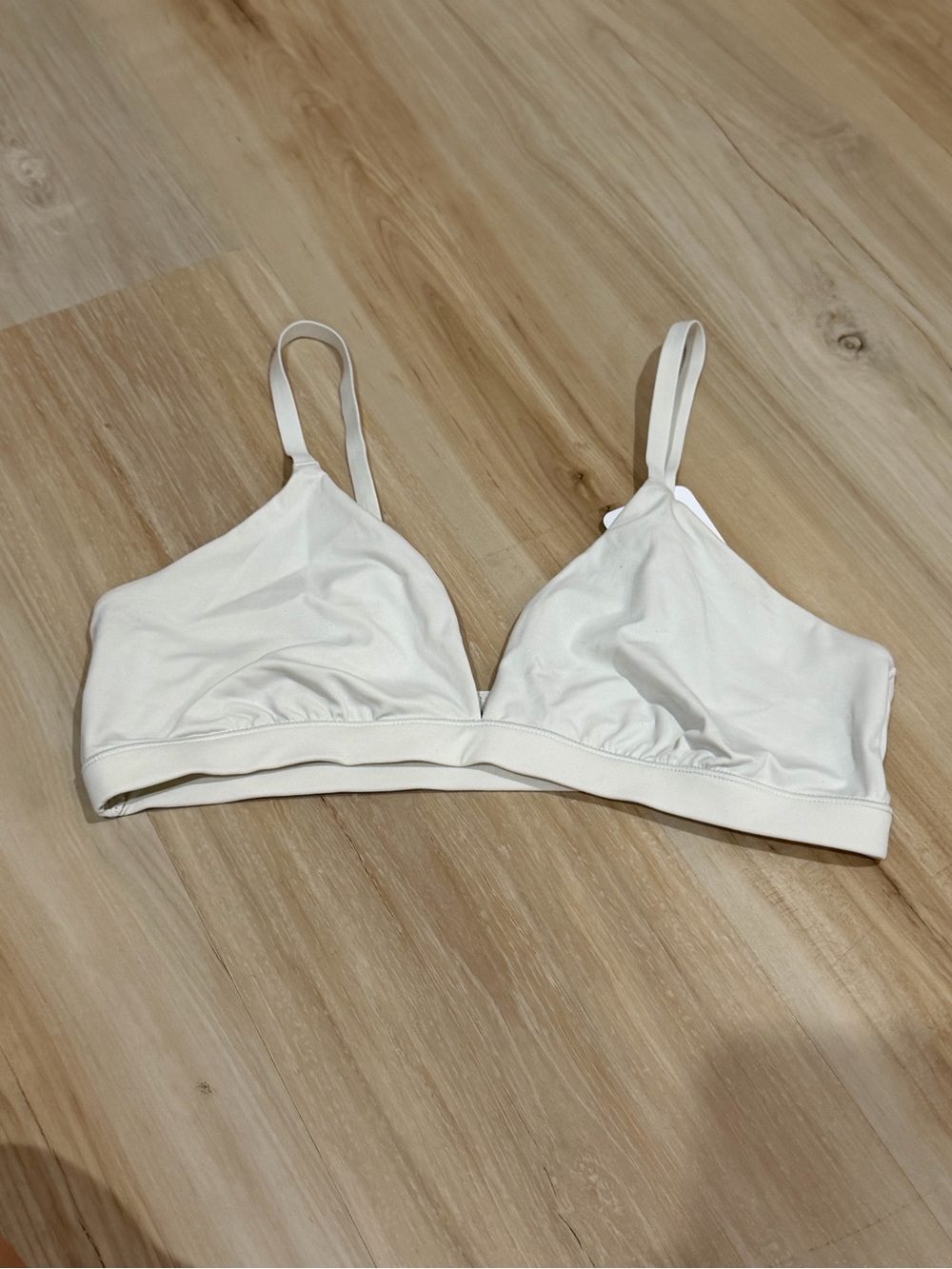 CRZ YOGA White Wireless Triangle Bralette